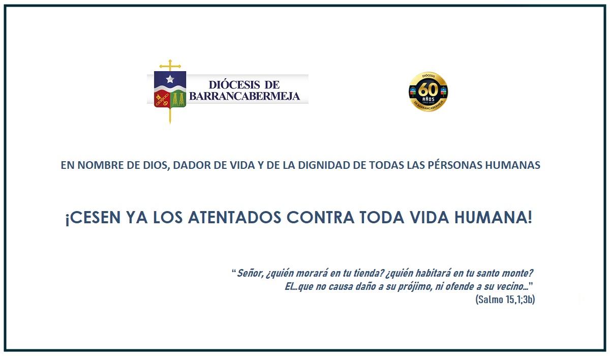 Iglesia en Barrancabermeja pide cesen atentados contra la vida humana