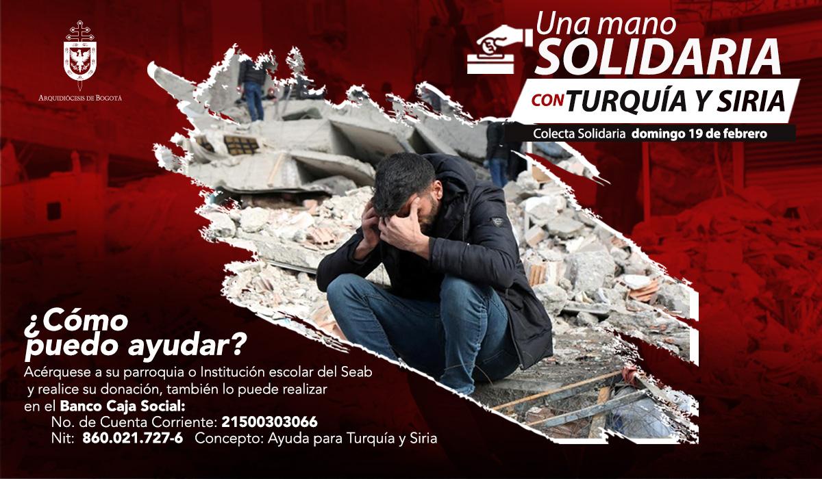 Bogotá promueve colecta en solidaridad con Siria y Turquía