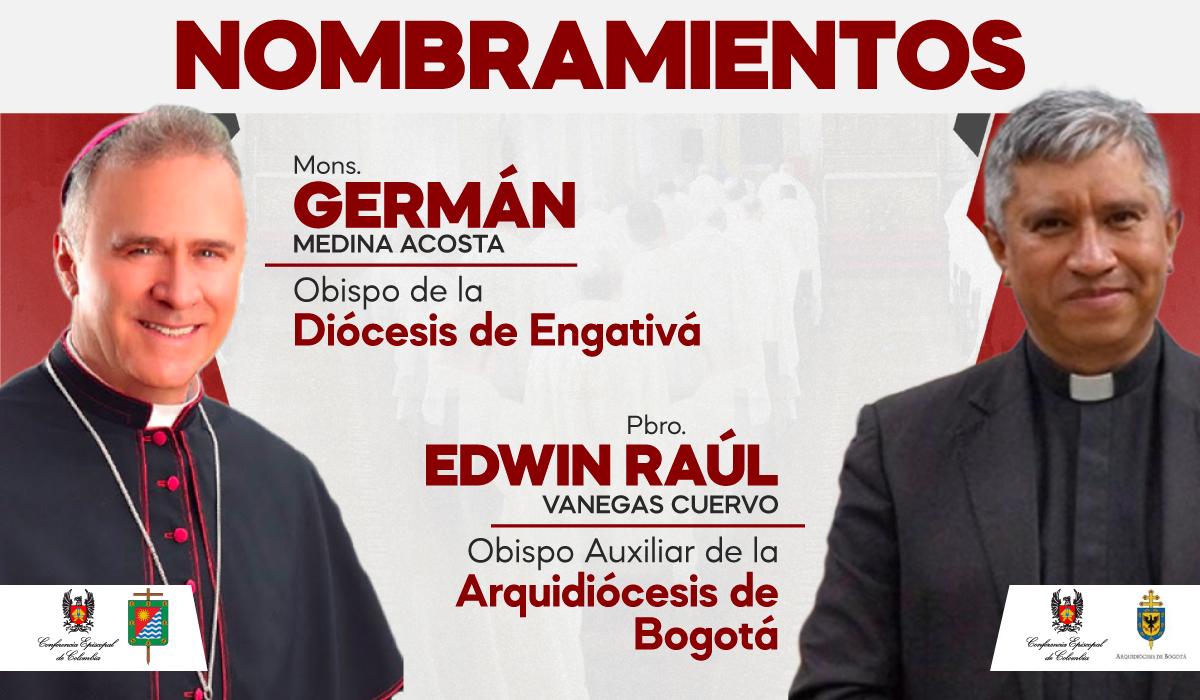 Nombramientos obispos Diócesis de Engativá y Arquidiócesis de Bogotá